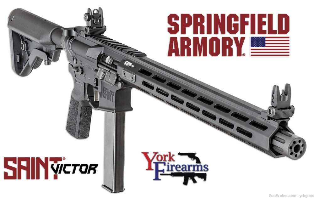 Springfield SAINT Victor 9mm Carbine 16" M-LOK 32RD Rifle NEW STV91609B-img-0