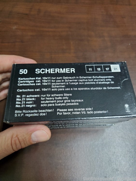karl schermer black 21 10x11 stunner captive bolt 250 ct-img-0