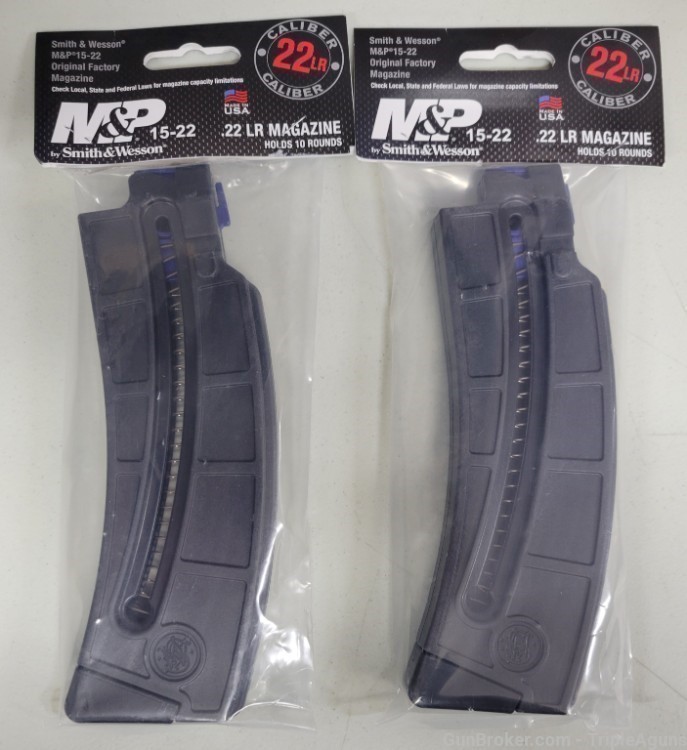 Smith & Wesson M&P 15 22lr 10rd factory long magazines lot of 2 199230000-img-0