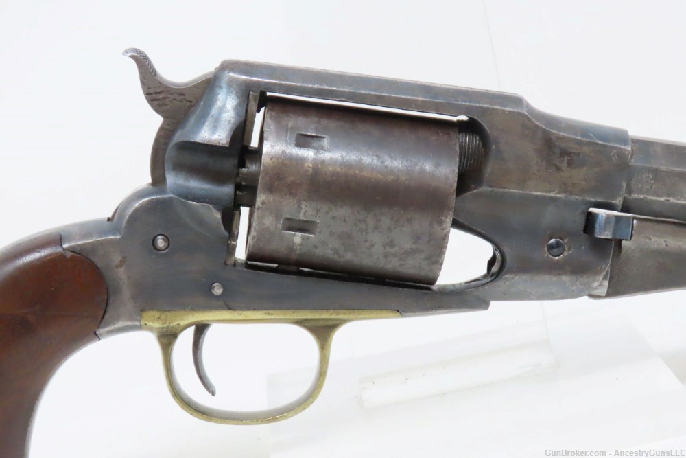 Antique REMINGTON New Model ARMY Revolver .44 Henry Rimfire 6-Shooter-img-15