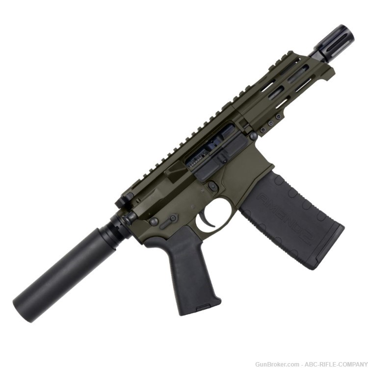 AR15 Micro 556 NATO Billet Pistol 5" Barrel Custom M-Lok Handguard - ODG-img-0