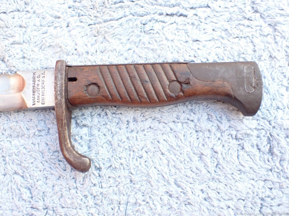 IMPERIAL GERMAN WWI BUTCHER SAW BACK BLADE BAYONET WITH SCABBARD DATED 1916-img-6