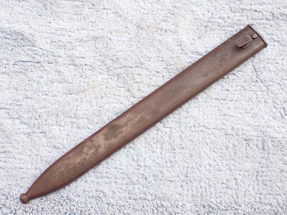 IMPERIAL GERMAN WWI BUTCHER SAW BACK BLADE BAYONET WITH SCABBARD DATED 1916-img-21