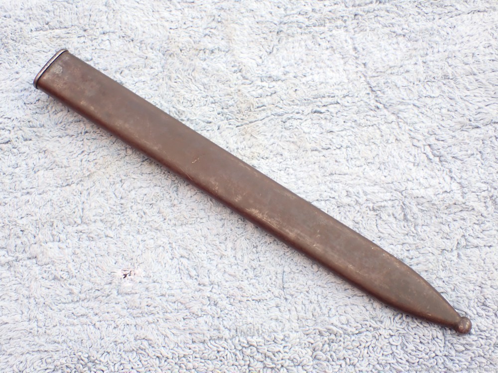 IMPERIAL GERMAN WWI BUTCHER SAW BACK BLADE BAYONET WITH SCABBARD DATED 1916-img-22