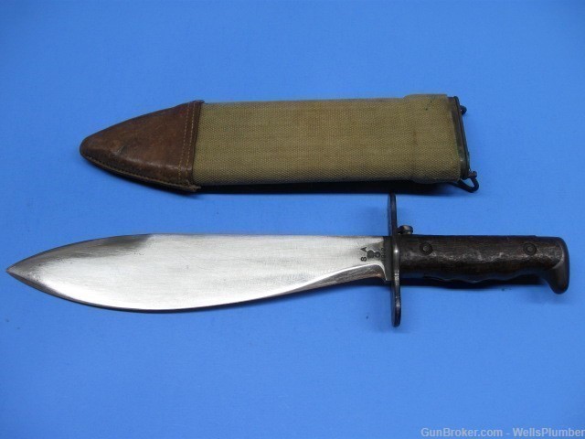 US SPRINGFIELD ARMORY MODEL 1910 BOLO WITH ORIGINAL SCABBARD DATED 1912-img-0