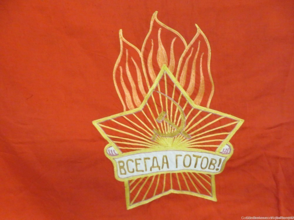 RUSSIAN SOVIET COLD WAR YOUNG PIONEERS FLAG ORIGINAL EXCELLENT CONDITION-img-1