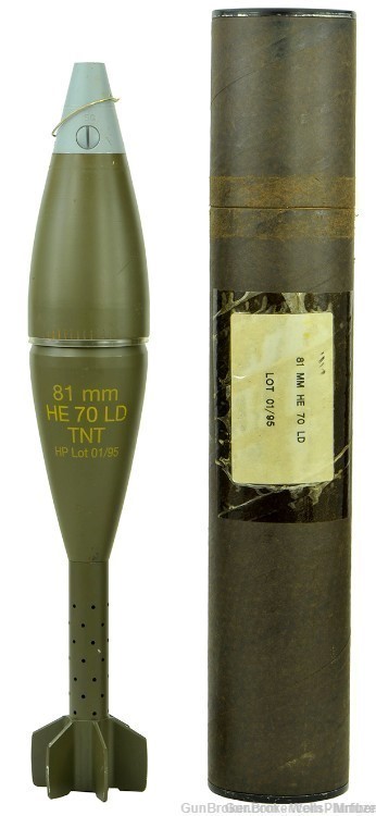 AUSTRIA 81MM HE MORTAR ROUND MODEL 70 WITH CANISTER INERT-img-0