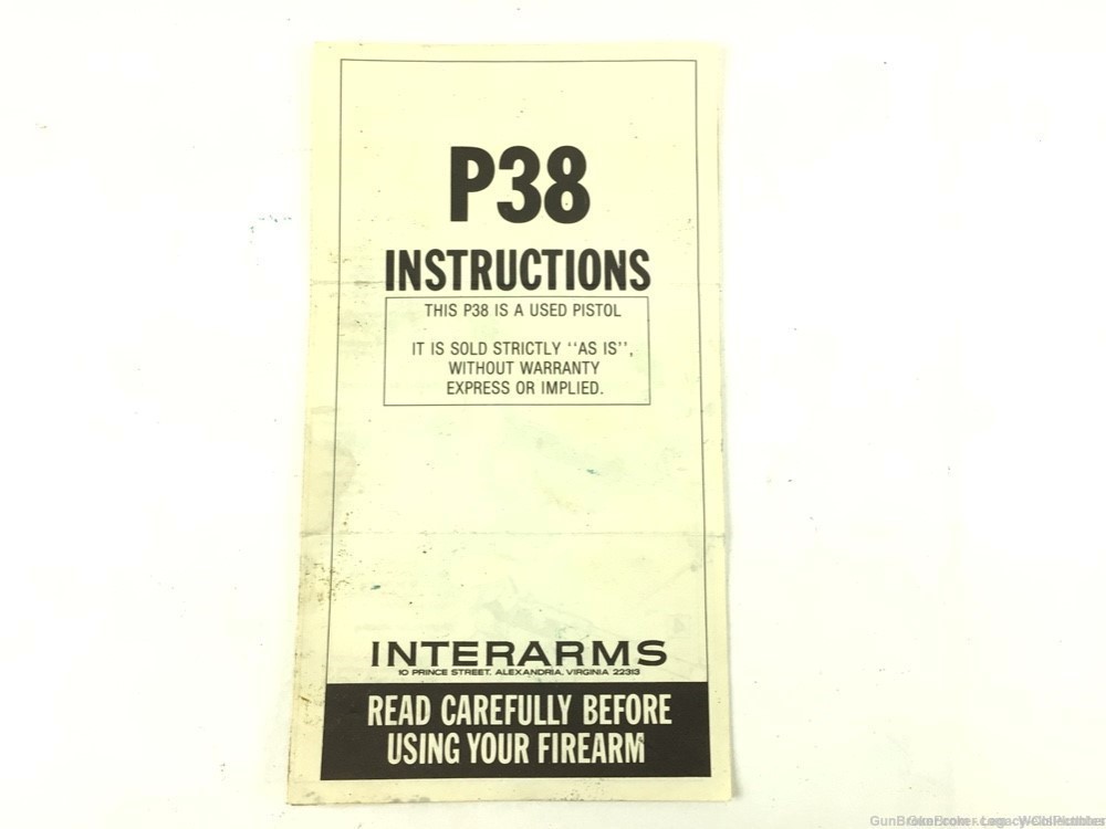 WALTHER P38 FACTORY BOX & PAPERWORK POST WAR 9MM INTERARMS (NICE)-img-3