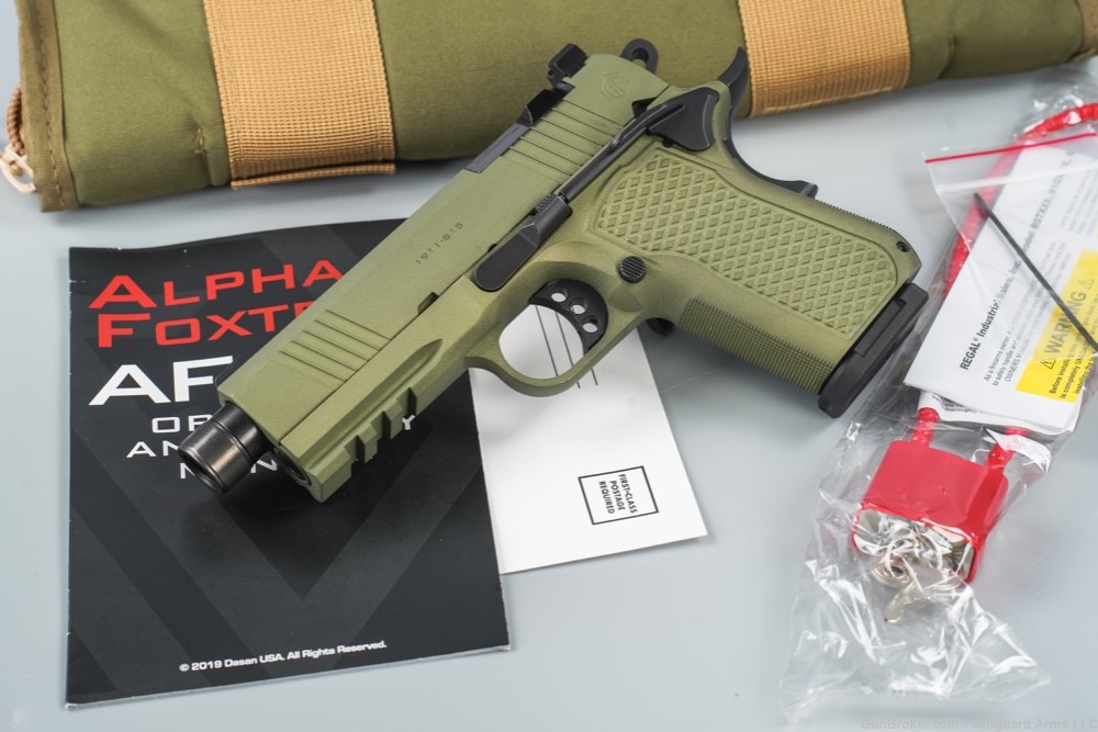 Alpha Foxtrot S15 OD Green 15RD 9mm Semi-Auto Pistol! Everyday Carry! -img-1