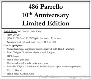Beretta 486 Parrello 20ga 28" 10th Anniversary 1 of 150! (#88) -img-0