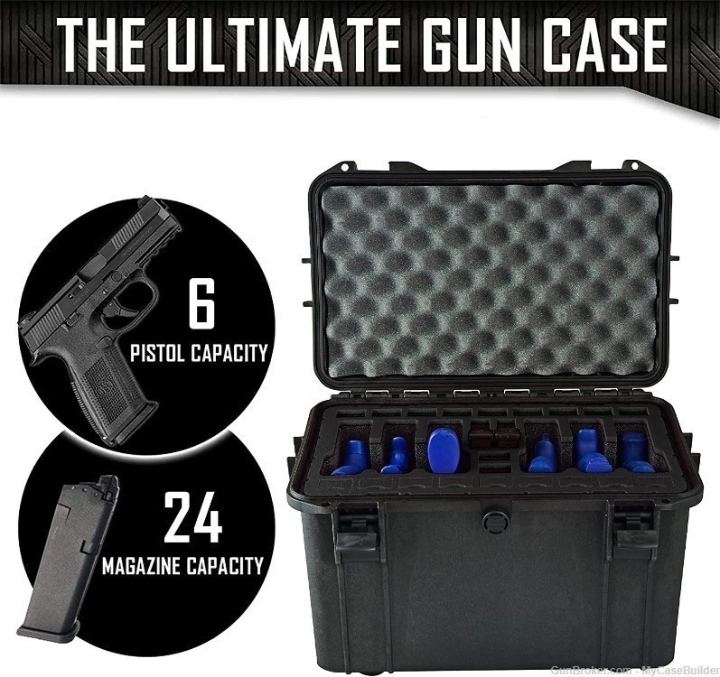 6 Pistol 24 Magazine DORO D1509-10 Heavy Duty Case w/ Black TopGuard-img-3