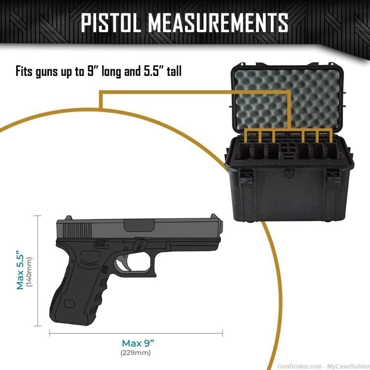 6 Pistol 24 Magazine DORO D1509-10 Heavy Duty Case w/ Black TopGuard-img-8