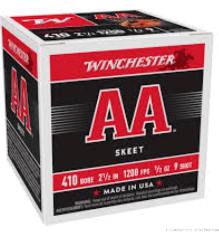 410 Winchester AA Target Load .410 Shotshells 25 count no Credit Card Fees -img-1
