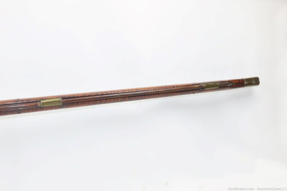 PENNSYLVANIA Flintlock Long Rifle by HENRY ALBRECHT Lititz Nazareth Chamber-img-8