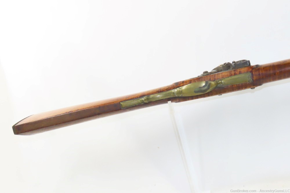 PENNSYLVANIA Flintlock Long Rifle by HENRY ALBRECHT Lititz Nazareth Chamber-img-6