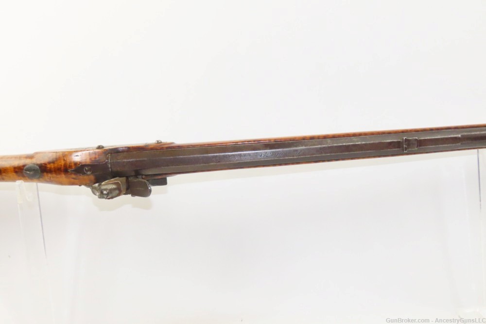 PENNSYLVANIA Flintlock Long Rifle by HENRY ALBRECHT Lititz Nazareth Chamber-img-11