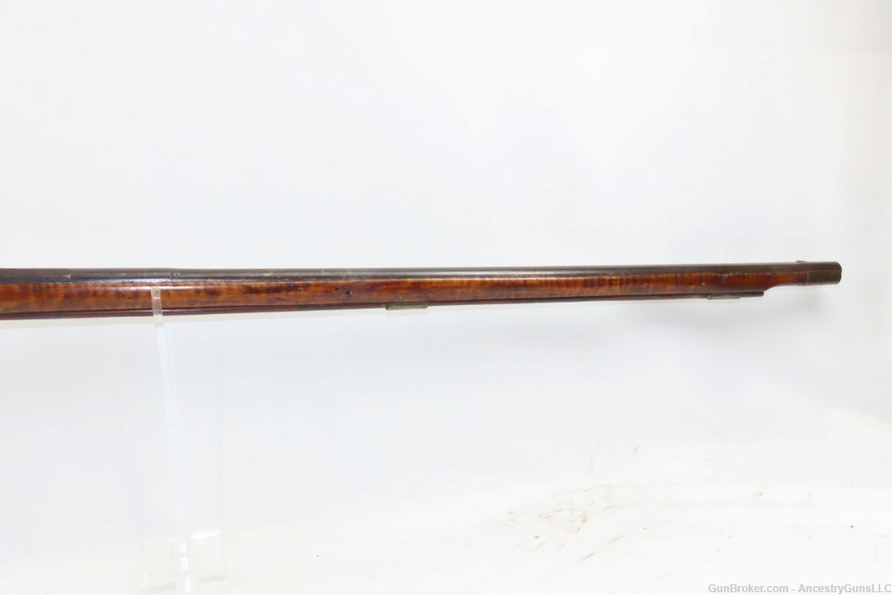 PENNSYLVANIA Flintlock Long Rifle by HENRY ALBRECHT Lititz Nazareth Chamber-img-4