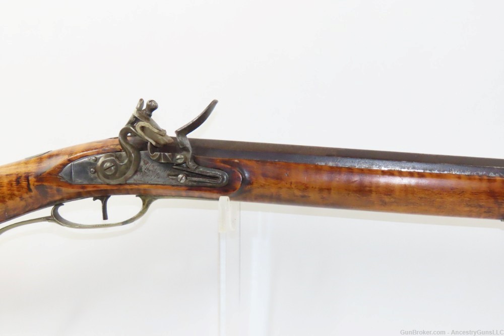 PENNSYLVANIA Flintlock Long Rifle by HENRY ALBRECHT Lititz Nazareth Chamber-img-3