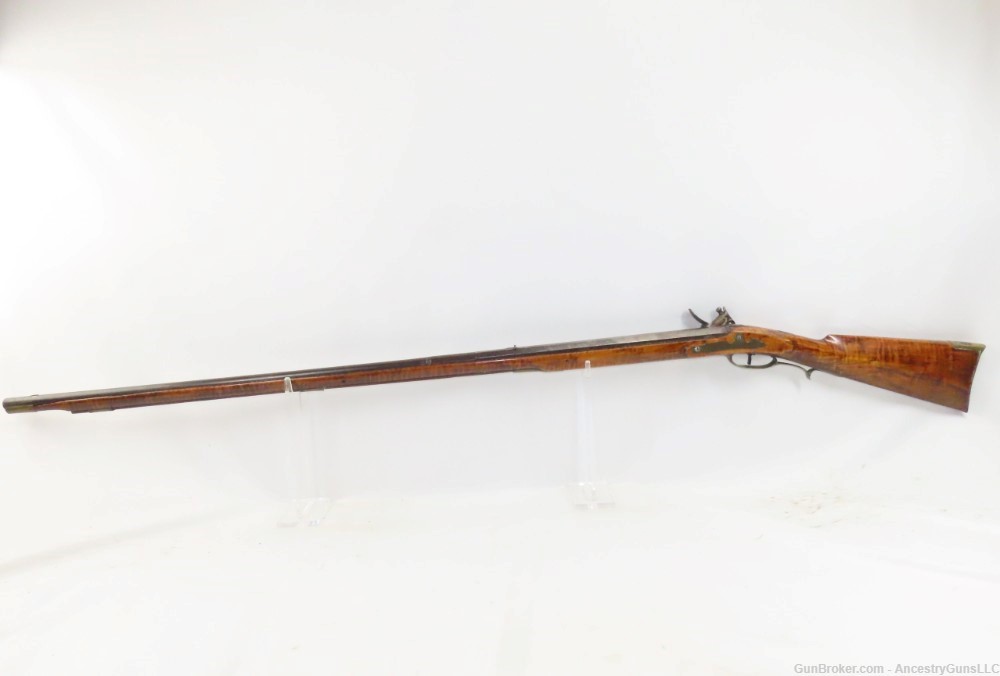 PENNSYLVANIA Flintlock Long Rifle by HENRY ALBRECHT Lititz Nazareth Chamber-img-13