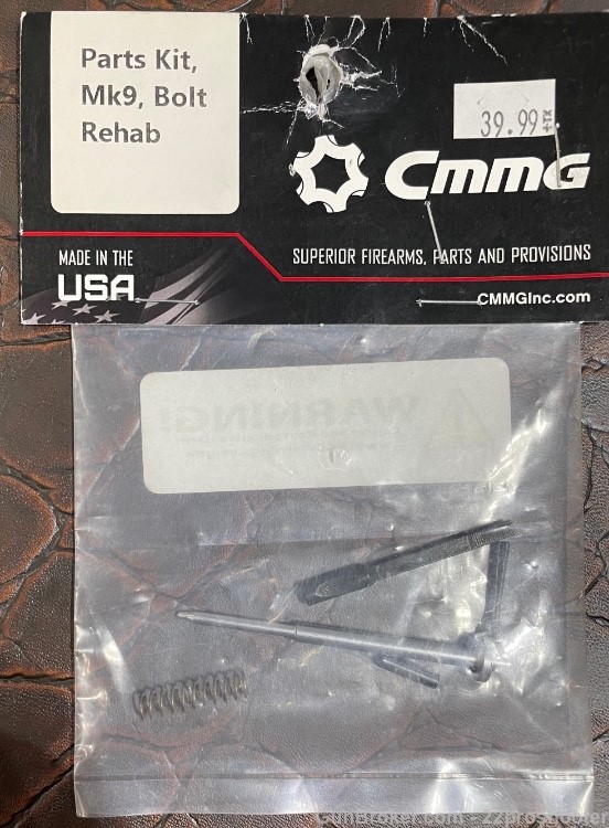 CMMG Parts Kit, MK9, Bolt Rehab kit to rebuild 9mm AR Bolt. Great Spares! -img-0