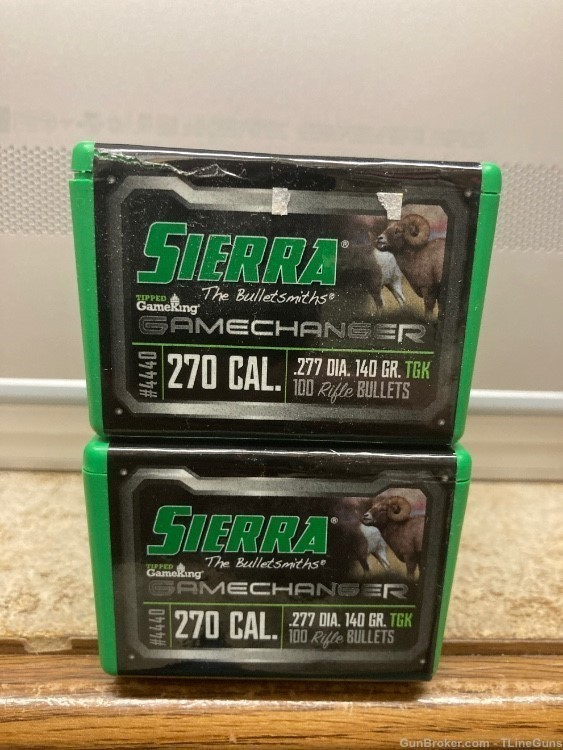Sierra GameChanger 270 Cal .277 DIA 140 GR TGK #4440 200 Bullets-img-0