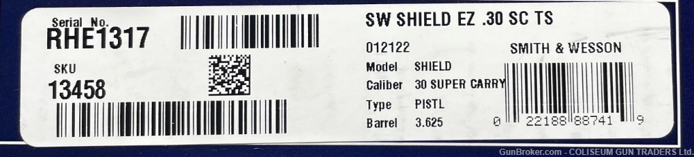 Smith & Wesson Shield EZ 30SC NIB Clearance-img-3