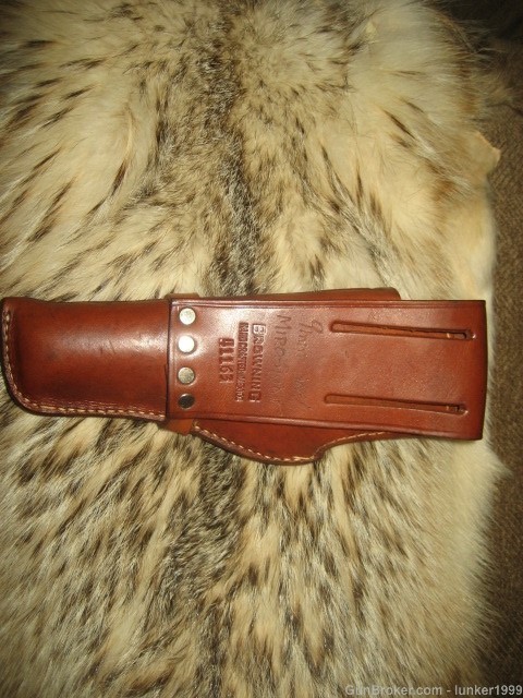 ORIGINAL BROWNING STAMPED FORM FIT HOLSTER HI-POWER 9MM "WOW" !!-img-2