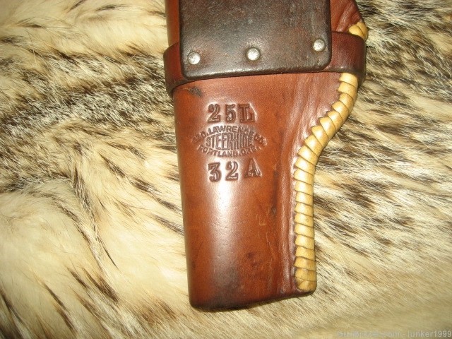 VINTAGE GEO.LAWRENCE HOLSTER COLT 1908/1903 AUTO VERY RARE !!-img-5