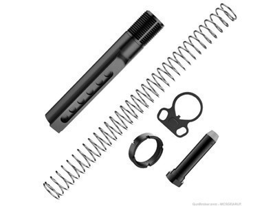 AR15 Carbine Buffer Tube Kit Mil-Spec 5-Piece With Ambi End Plate 