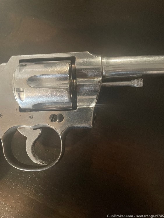 Colt Official Police 1934 Revolver Nickel 38 Special 5” Barrel I Trade-img-8
