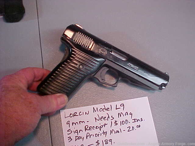 C14 - Lorcin Model L9 - 9mm - Needs Magazine-img-1