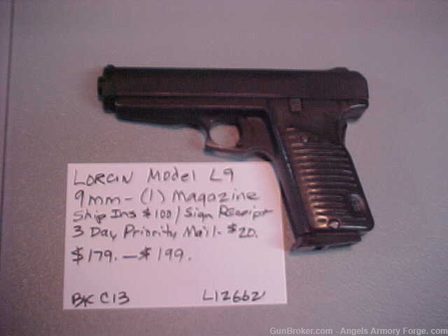 C13 - Lorcin Model L9 - 9mm with 1 Magazine-img-0