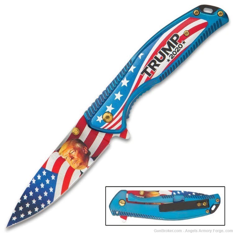 Book # Knife 15 - President Trump 2020 Collector Knife-img-0