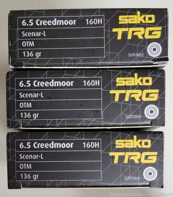 Sako TRG 6.5 Creedmoor 136gr Scenar-L OTM lot of 60rds 160H-img-0