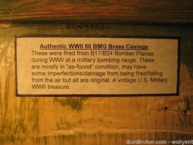 Headstamp Display WWII 50cal BMG 1942 43 44 Authentic Brass B17 B24-img-7