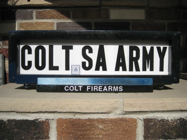 Custom "Colt SA Army" Sign Vintage Advertisement Made in the U.S.A.-img-0