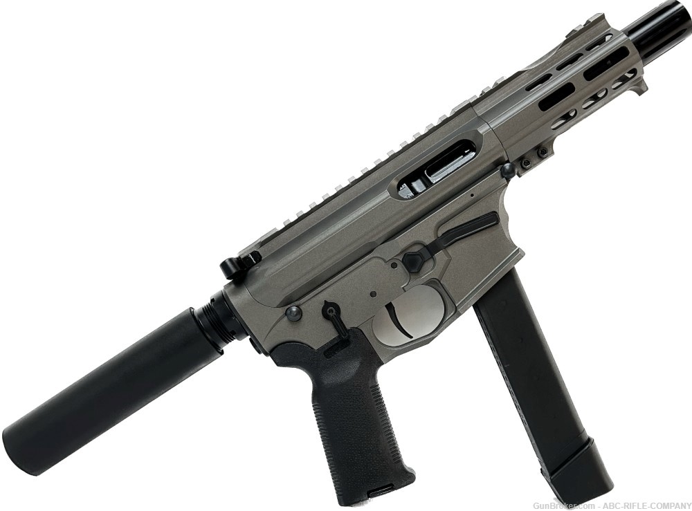 American Built Custom Slick Side AR-9 Pistol 4" Barrel MLOK Handguard Tun-img-0
