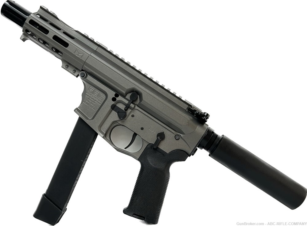 American Built Custom Slick Side AR-9 Pistol 4" Barrel MLOK Handguard Tun-img-1