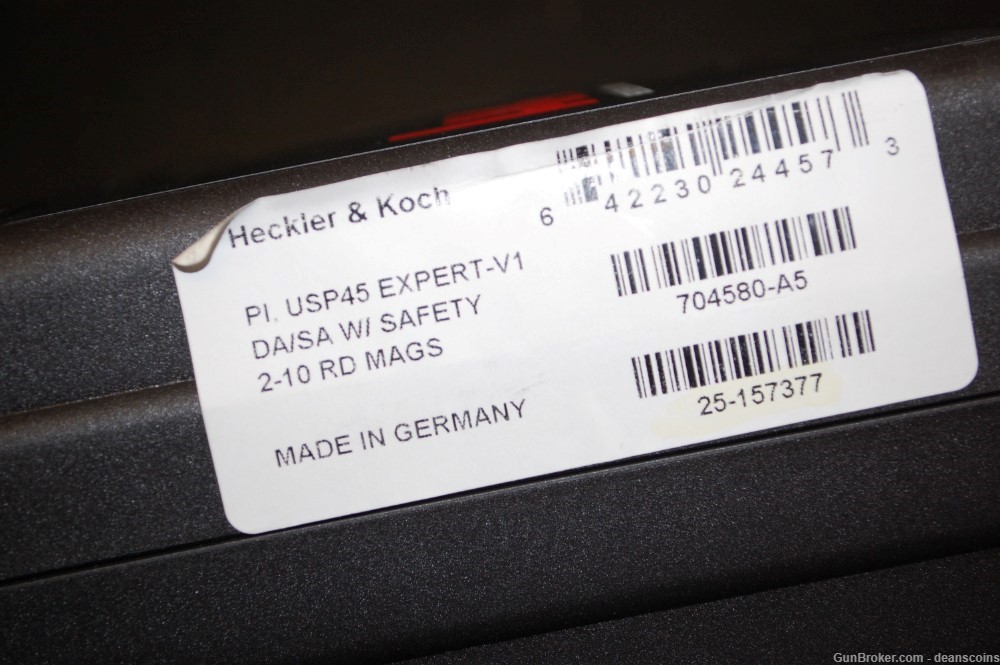 Heckler & Koch USP45 Expert V1 45ACP 5"  DA/SA HK NIB -img-6