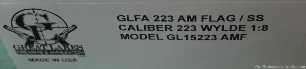 Great Lakes GLFA .223 Wylde Distressed American Flag AR15 416R SS Barrel-img-2