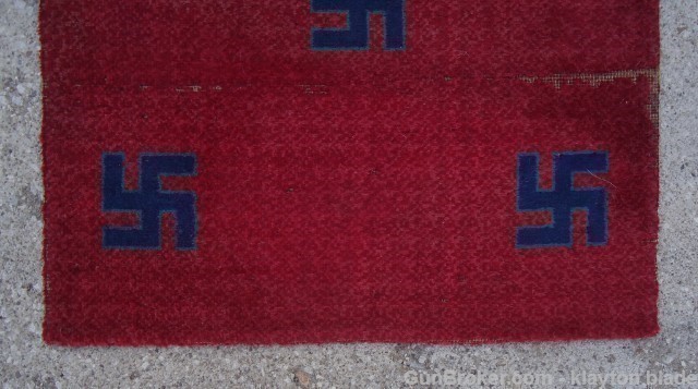 German  WWII Wool Carpet WW2 Swastika Pattern-img-1