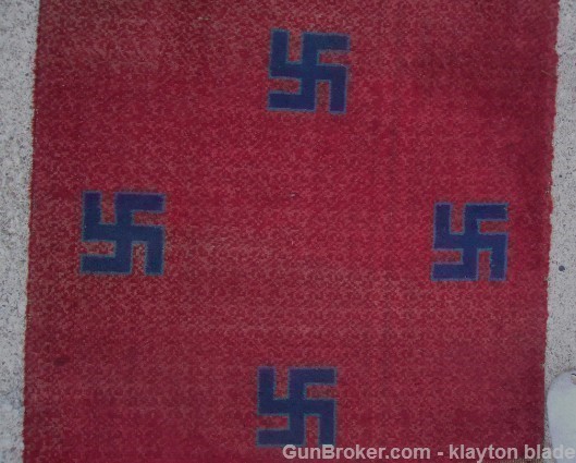 German  WWII Wool Carpet WW2 Swastika Pattern-img-3