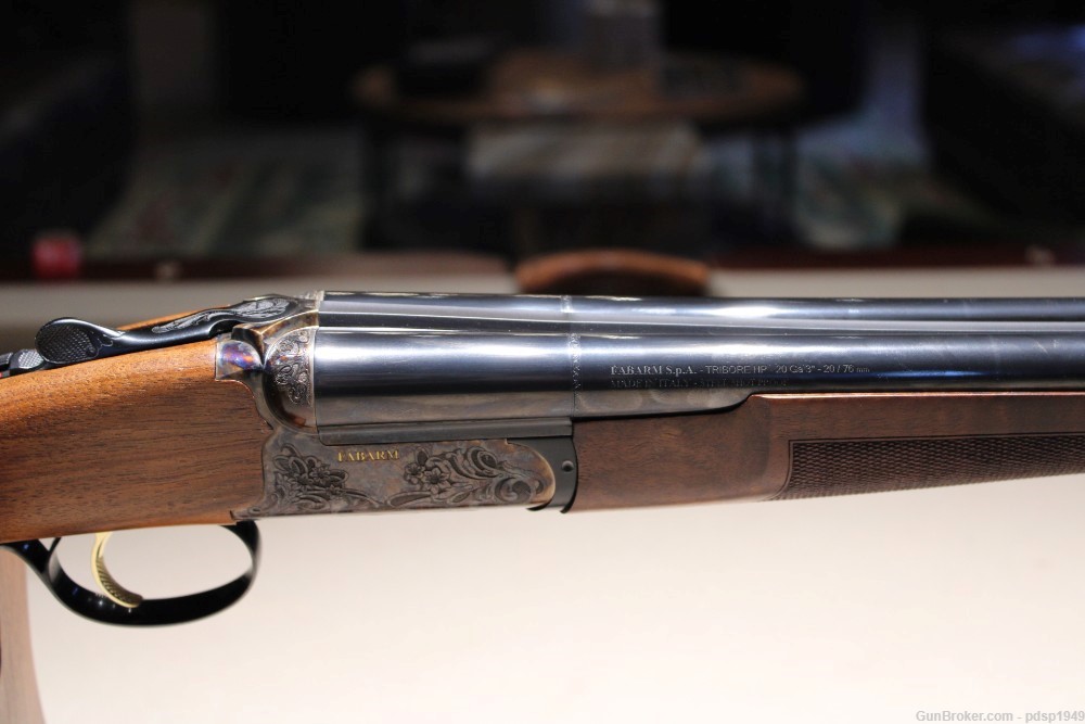 USED Fabarm Autumn SxS 20ga Shotgun 28" Bbl Nice Engravings -img-2