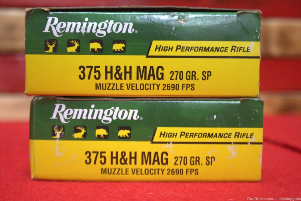 Remington .375 H&H Mag 270 Grain Sp 2 BOXES 40 ROUNDS-img-0
