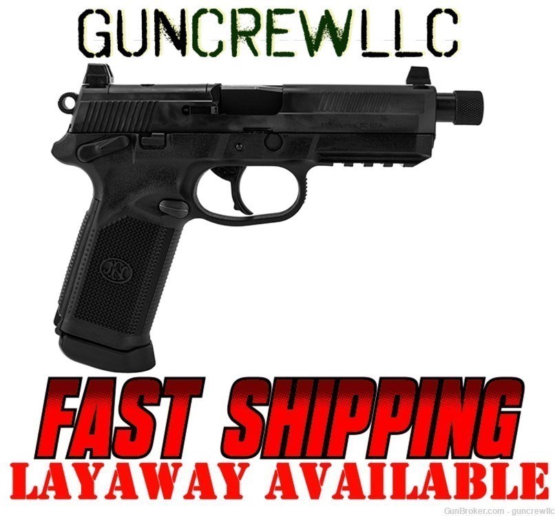 FN FNH 66966 FNX-45 45T Tactical Black 45ACP NS OR (2) 15rd mag New Layaway-img-0