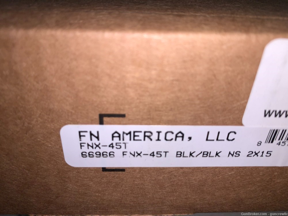FN FNH 66966 FNX-45 45T Tactical Black 45ACP NS OR (2) 15rd mag New Layaway-img-13