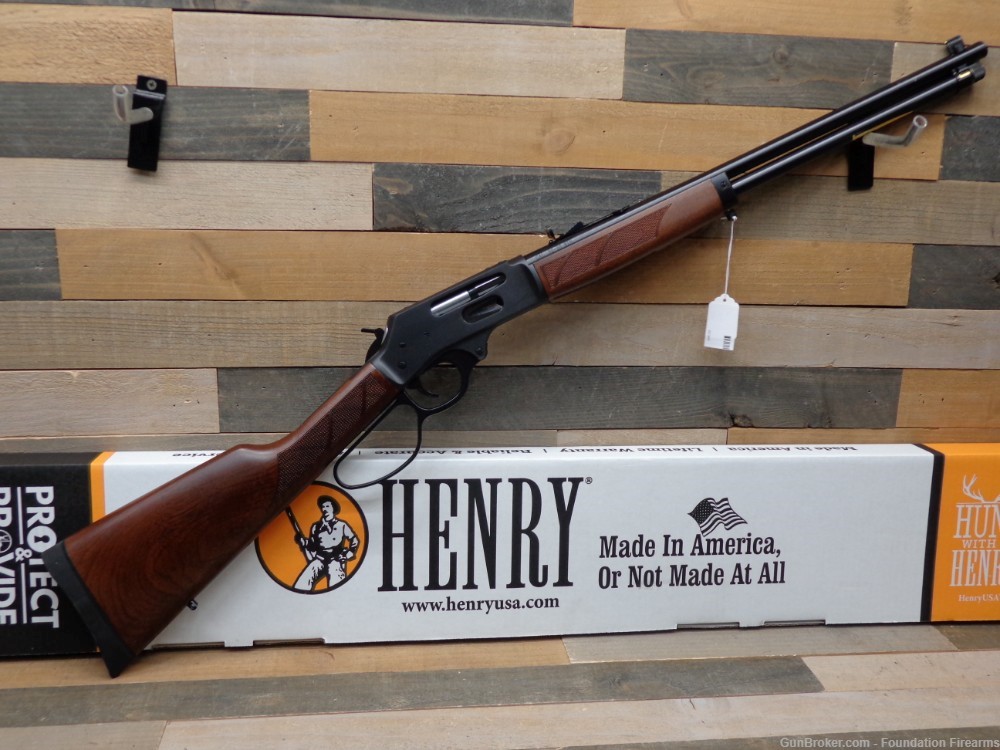 Henry H009GL Steel Lever Rifle .30-30 Win - Large Loop 20" Barrel Side Gate-img-0
