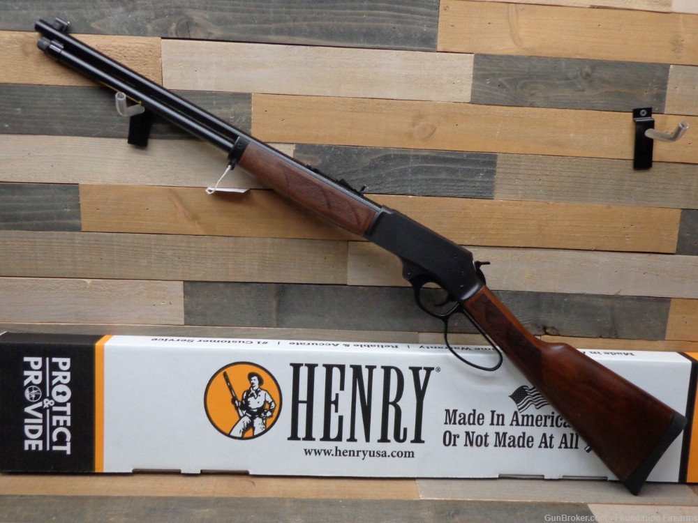 Henry H009GL Steel Lever Rifle .30-30 Win - Large Loop 20" Barrel Side Gate-img-2