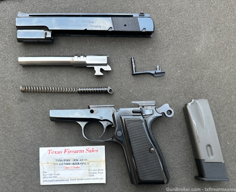 FEG FP-9 9mm Hi Power Copy, Made in Hungary, Rare Vent Rib Slide-img-28
