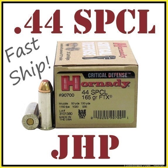 20rds Hornady Critical Defense™ 44 SPCL FTX JHP FlexTip 165 grain FAST SHIP-img-0